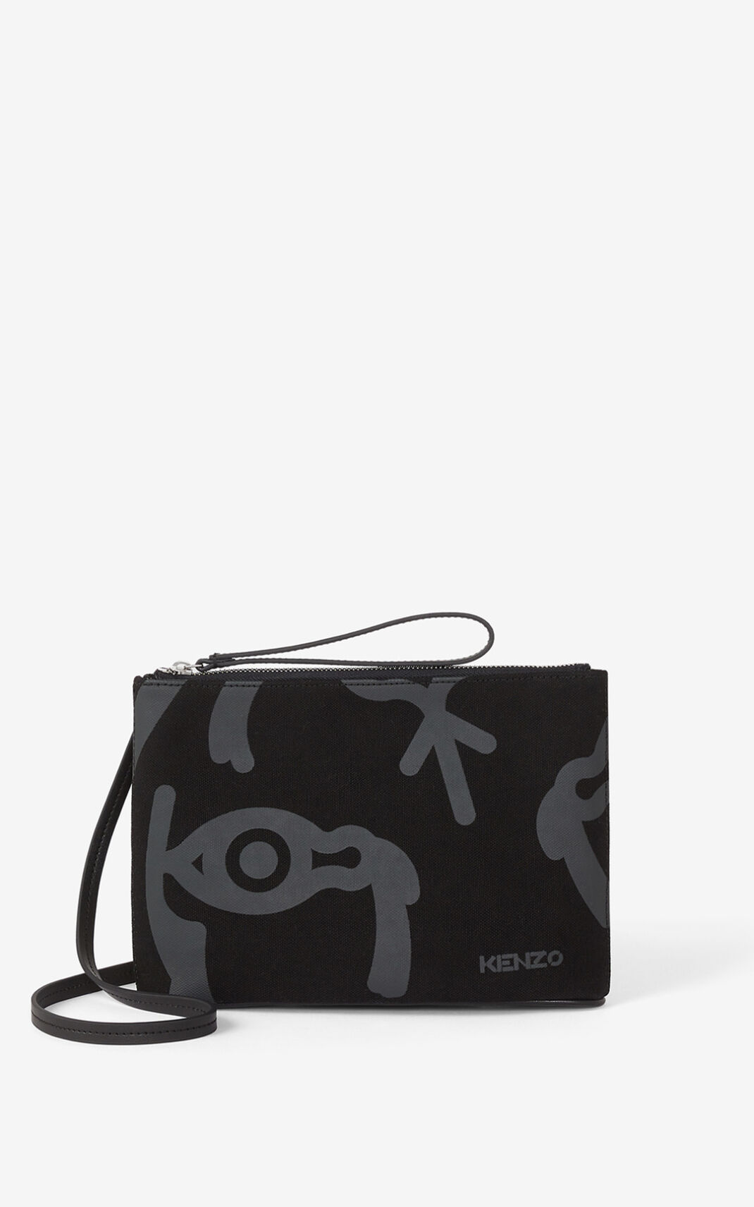 Bandolera Kenzo Arc Lona pouch and shoulder strap Hombre Negras - SKU.0927011